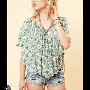 Spell Kombi Flutter Top - Sage M EUC